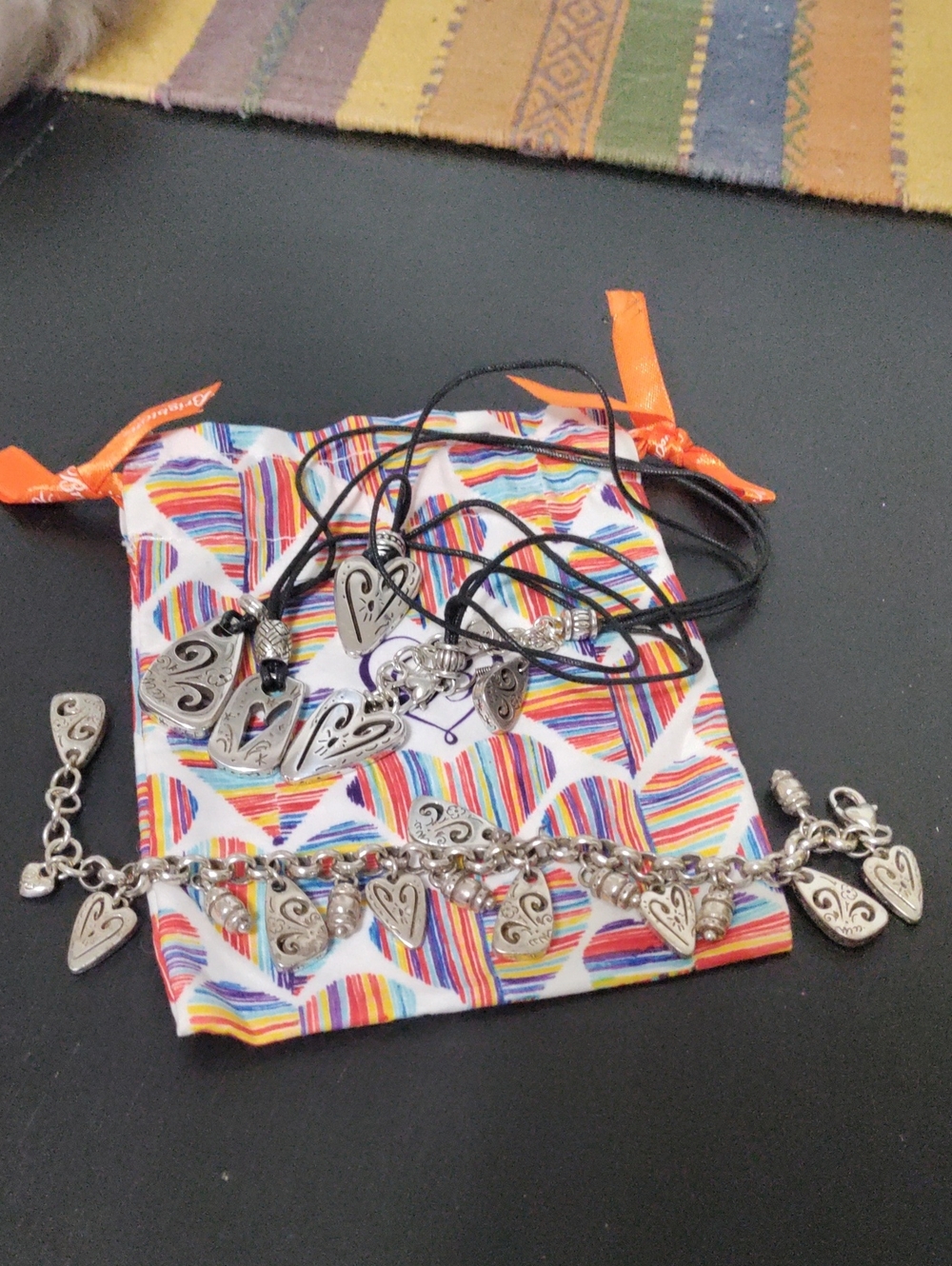 BrighSilver Heart Charm Set